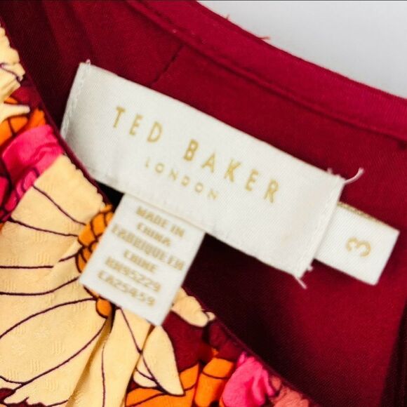 Ted Baker London Patti Floral Belted Mini Dress Women’s Size 3/US M - Picture 4 of 13
